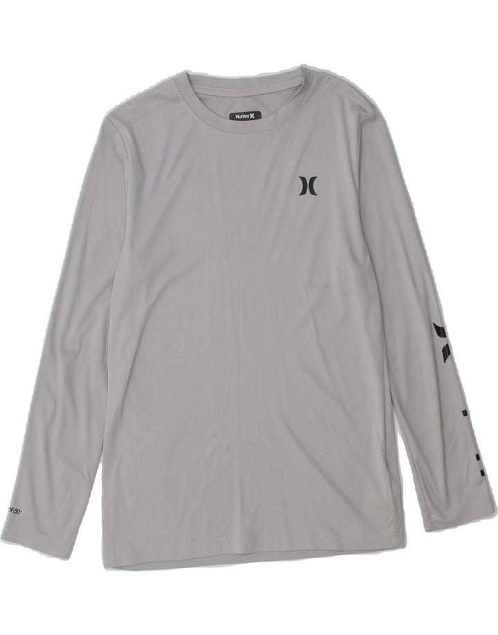 HURLEY Boys Graphic Top Long Sleeve 10-11 Years Medium Blue Polyester Vintage Hurley and Second-Hand Hurley from Messina Hembry 