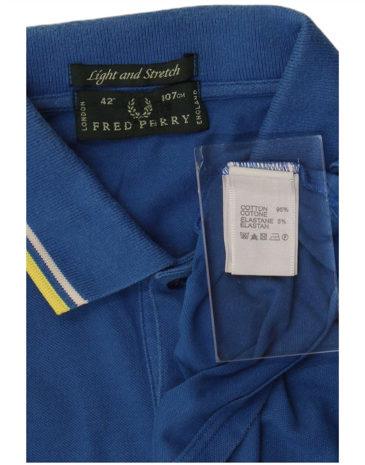 FRED PERRY Herre let og stræk poloshirt mellemblå bomuld