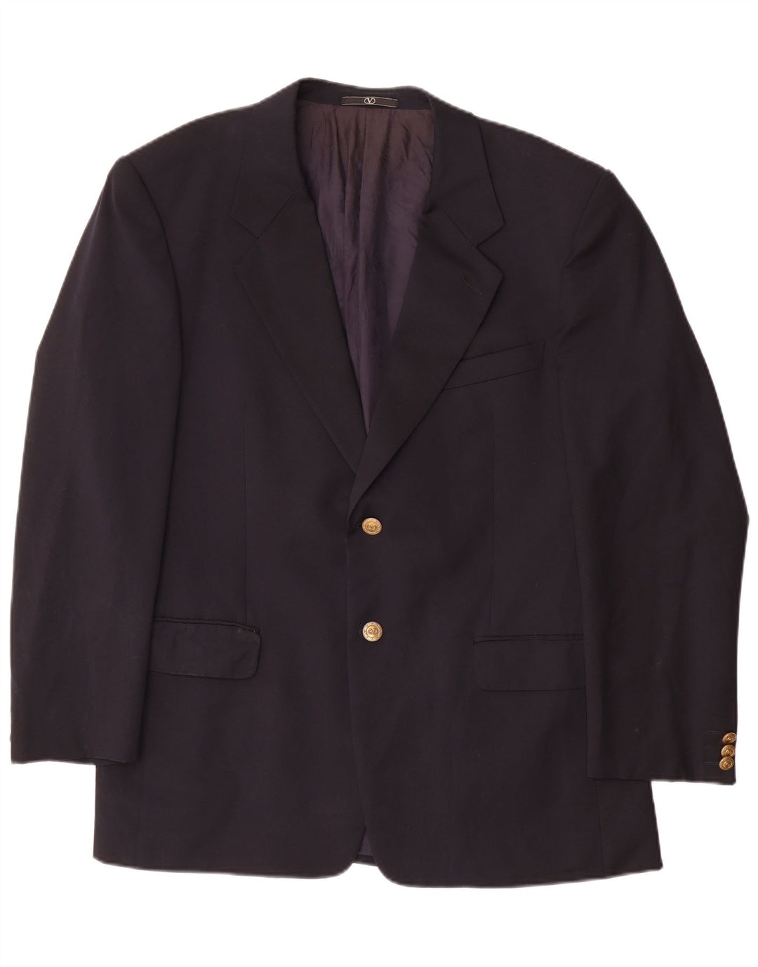 Valentino Herre 2-knaps blazerjakke IT 52 XL Marineblå Uld