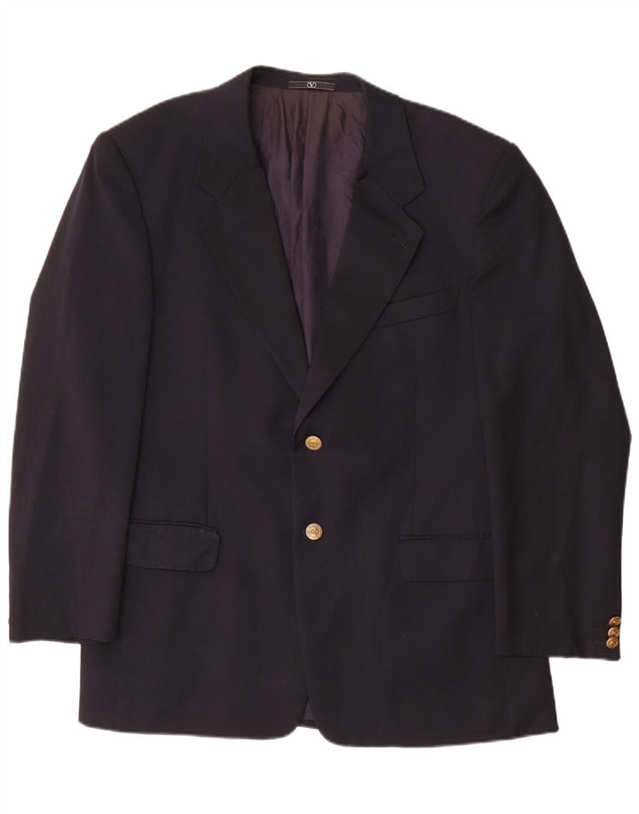 Valentino Herre 2-knaps blazerjakke IT 52 XL Marineblå Uld