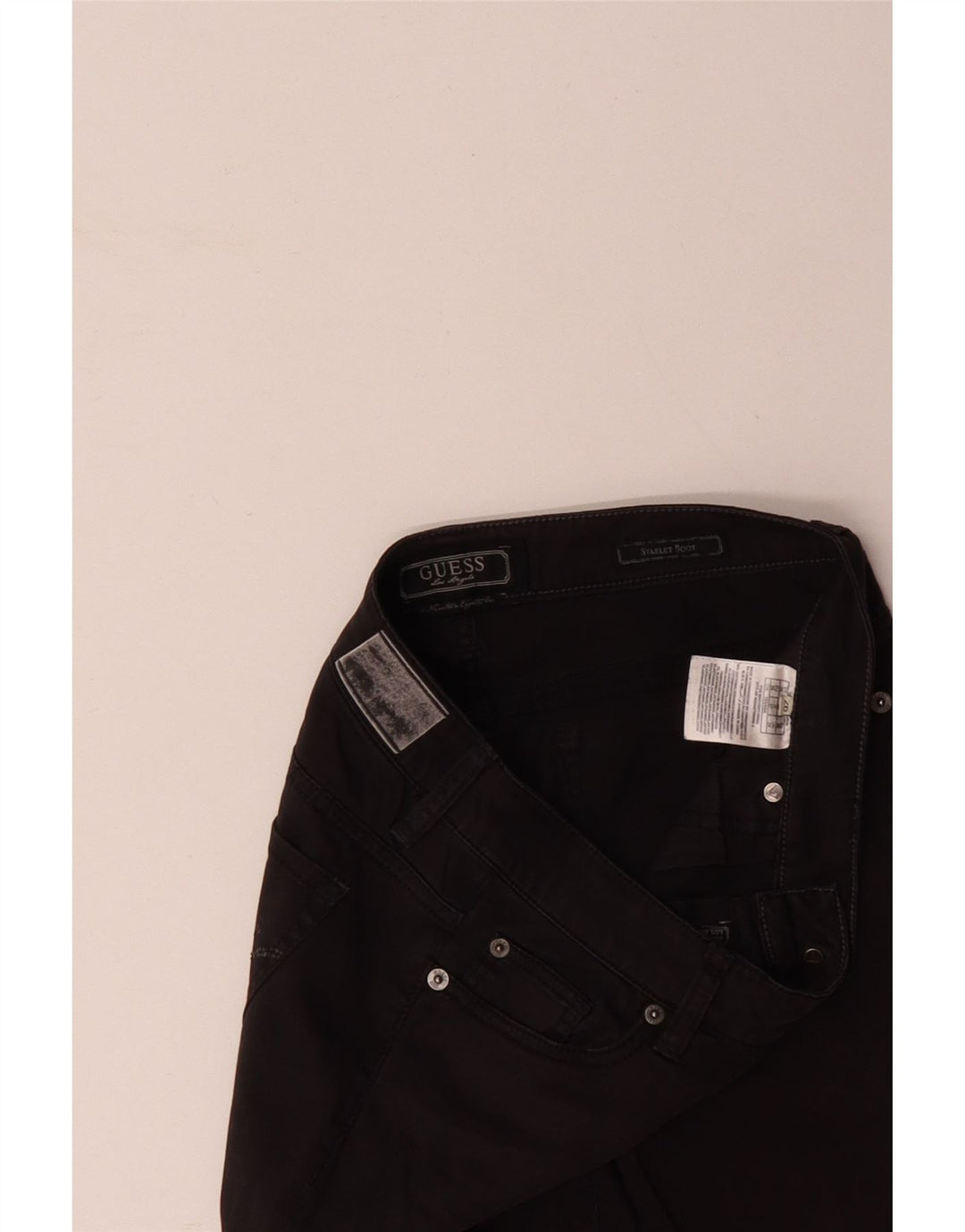 GUESS Dame Starlet Bootcut Jeans W28 L30 Sort Bomuld