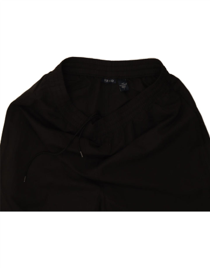 IZOD Womens Tracksuit Trousers UK 14 Large  Black Polyester Vintage Izod and Second-Hand Izod from Messina Hembry 