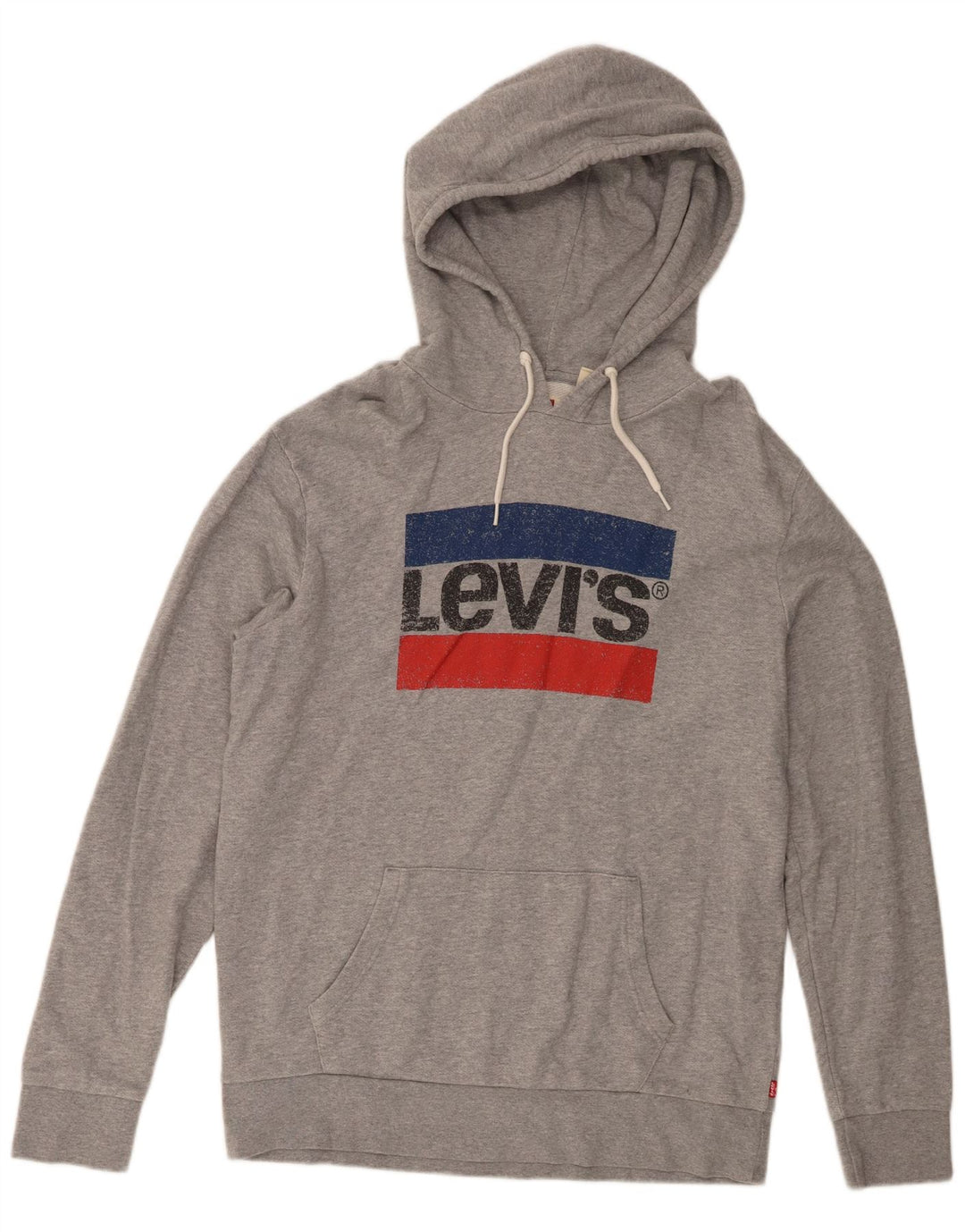 Levi's Standard grafisk hættetrøje til mænd mellemgrå bomuld