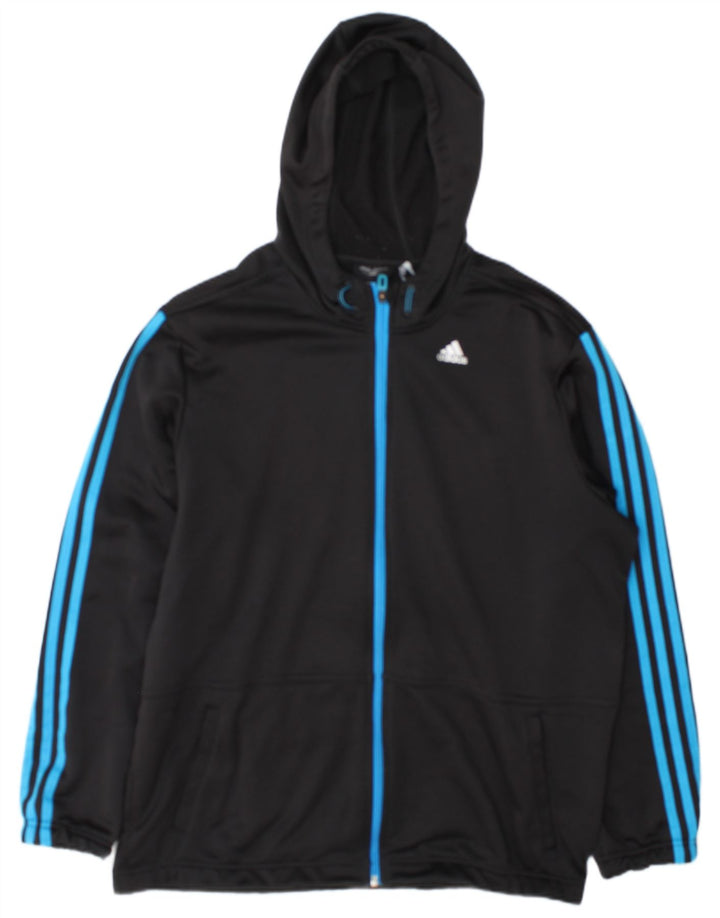 Adidas Herre Climalite hættetrøje med lynlås XL sort polyester