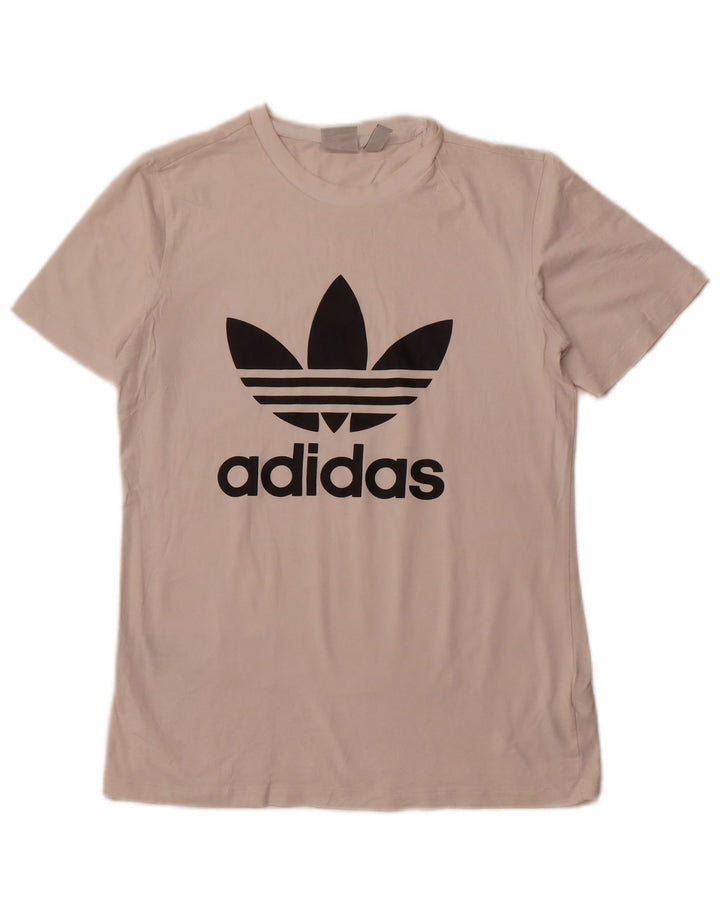 ADIDAS Grafisk T-shirt top til kvinder DK 10 Lille hvid bomuld