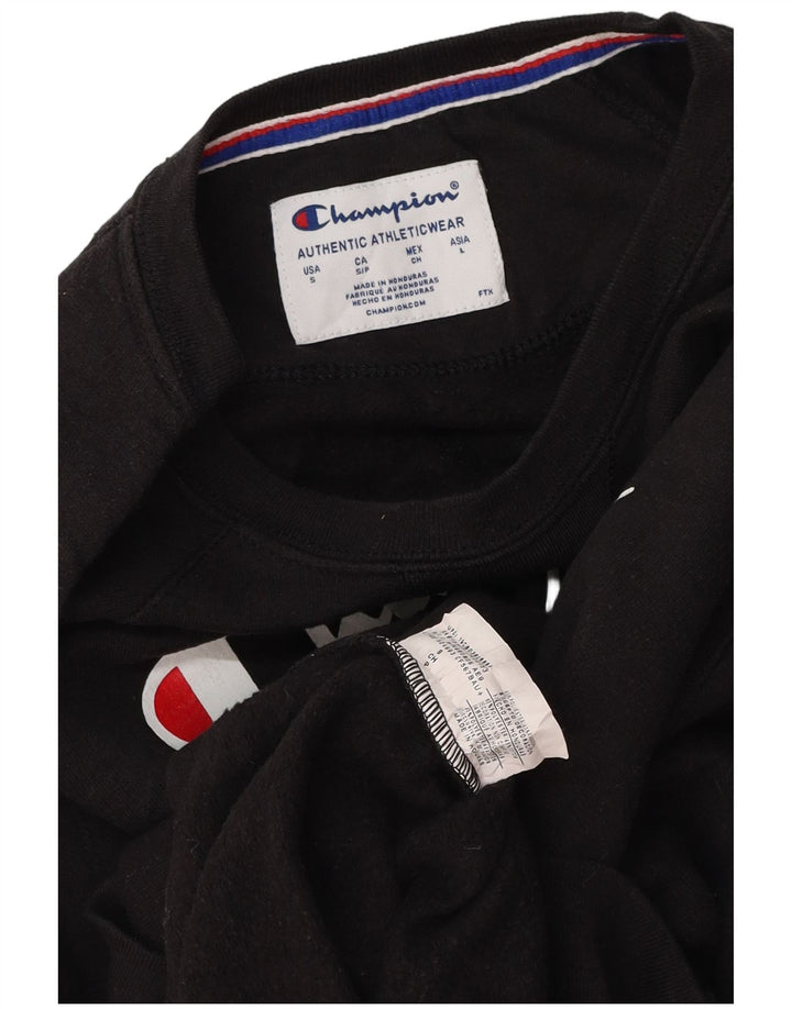 CHAMPION Herre Grafisk Sweatshirt Jumper Lille Sort Polyester