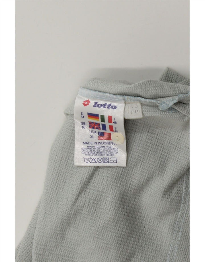 Lotto Dame T-Shirt Top UK 16 Stor Blå Bomuld