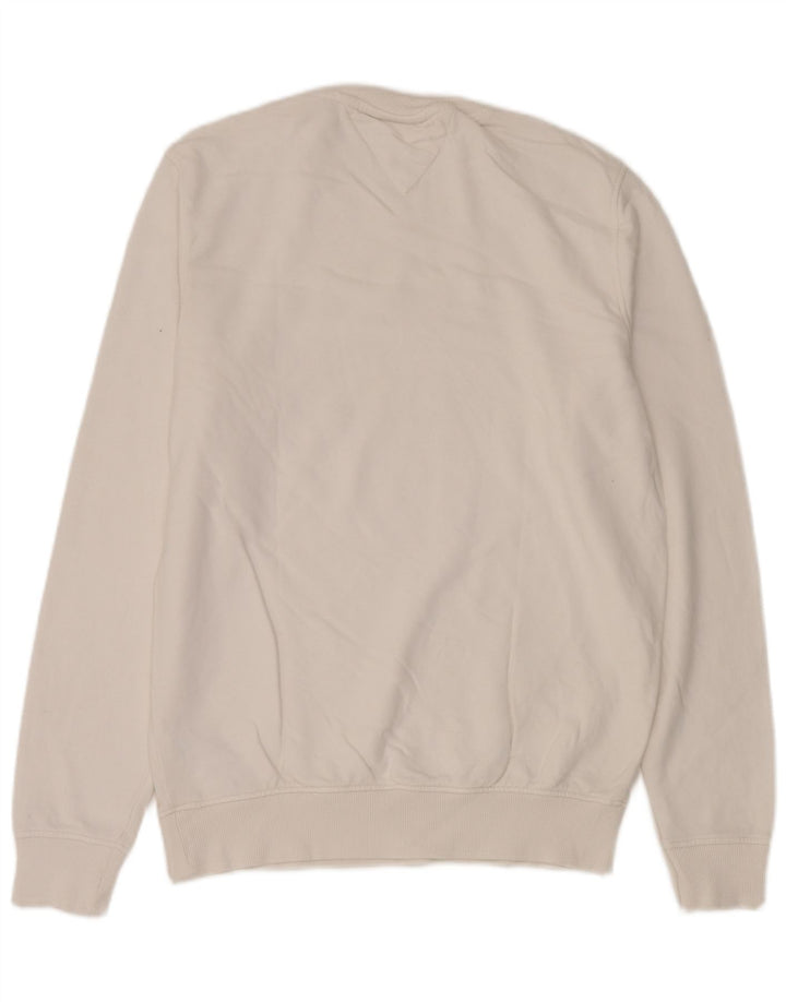 Tommy Hilfiger Herre Grafisk Sweatshirt Jumper Medium Hvid Bomuld
