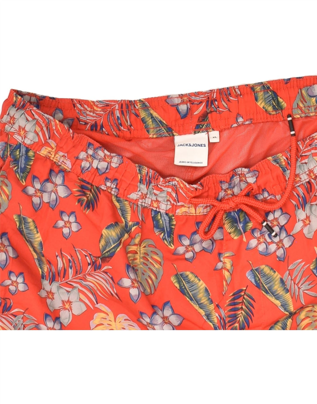 JACK & JONES Mens Swimming Shorts XL Red Floral Polyester Vintage Jack & Jones and Second-Hand Jack & Jones from Messina Hembry 
