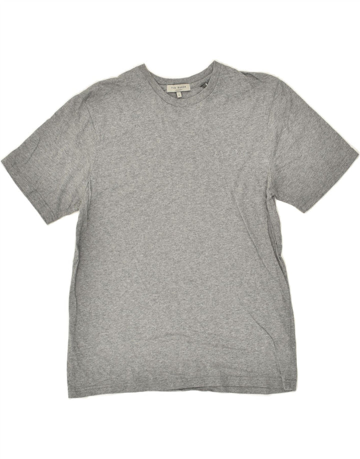 TED BAKER Womens T-Shirt Top Size 2 Small Grey Cotton | Vintage Ted Baker | Thrift | Second-Hand Ted Baker | Used Clothing | Messina Hembry 