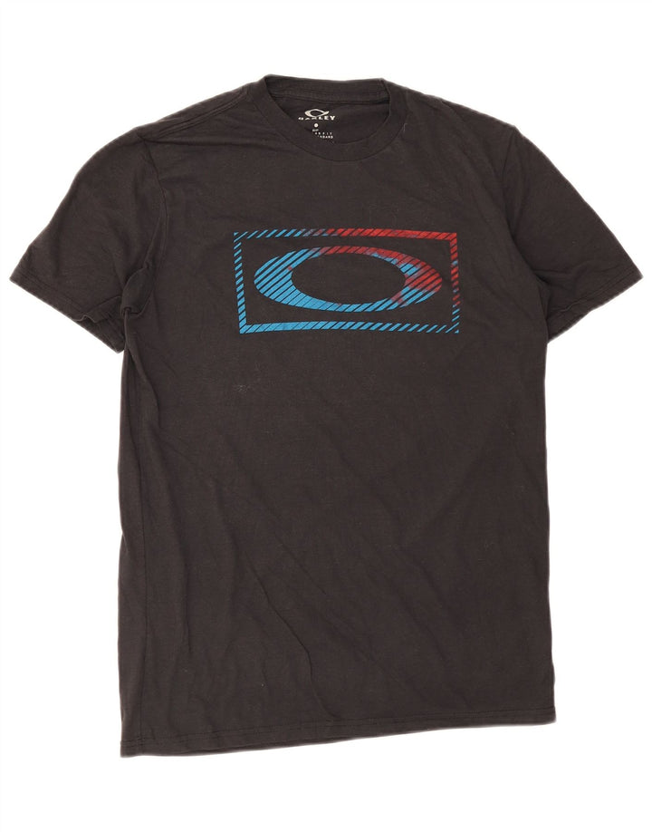 Oakley Herre Regular Fit Grafisk T-Shirt Top Lille Sort