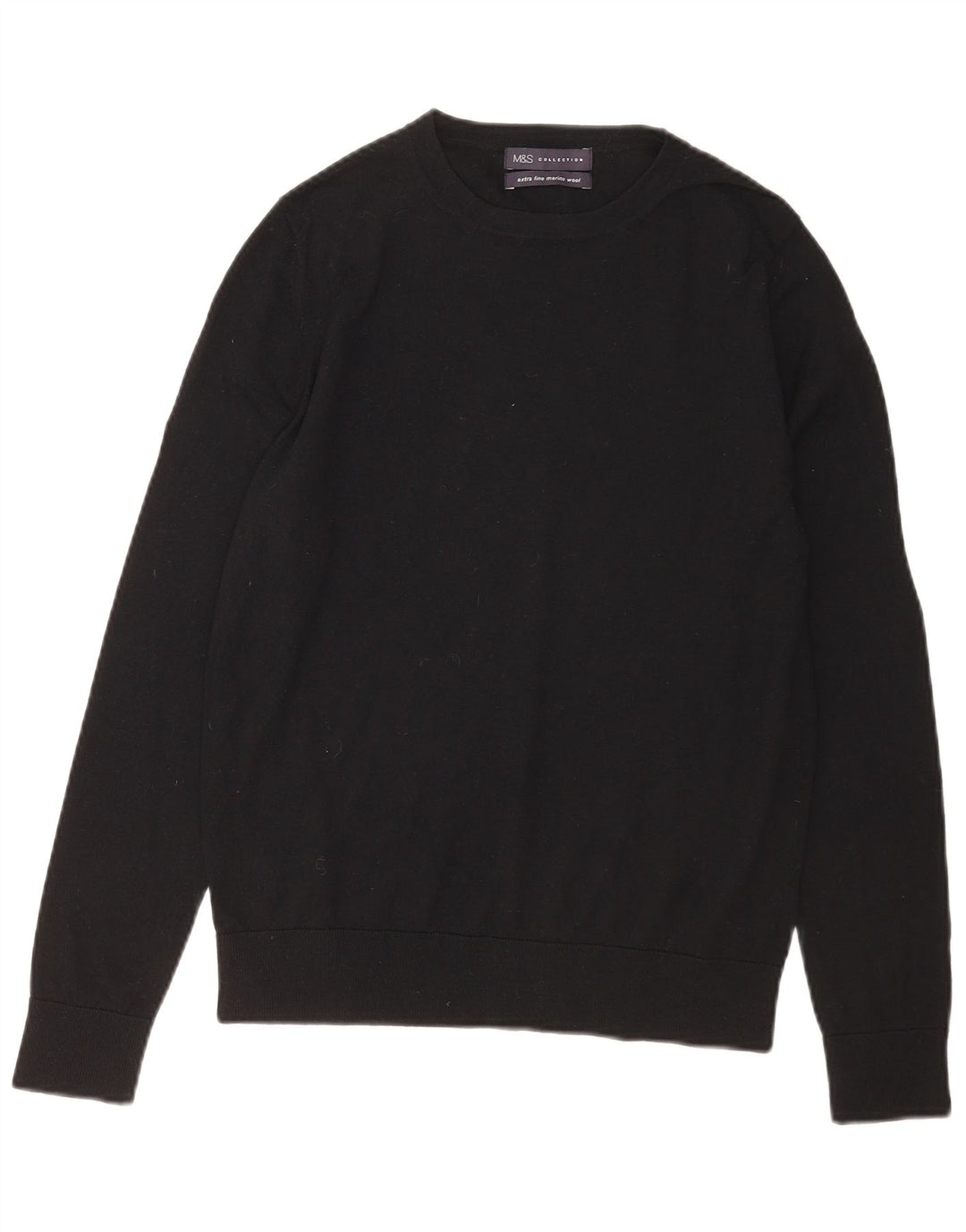 Marks & Spencer Dame sweater med rund hals DK 12 Medium Sort