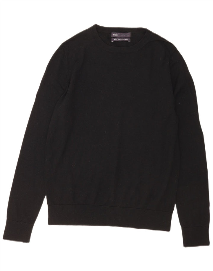 Marks & Spencer Dame sweater med rund hals DK 12 Medium Sort