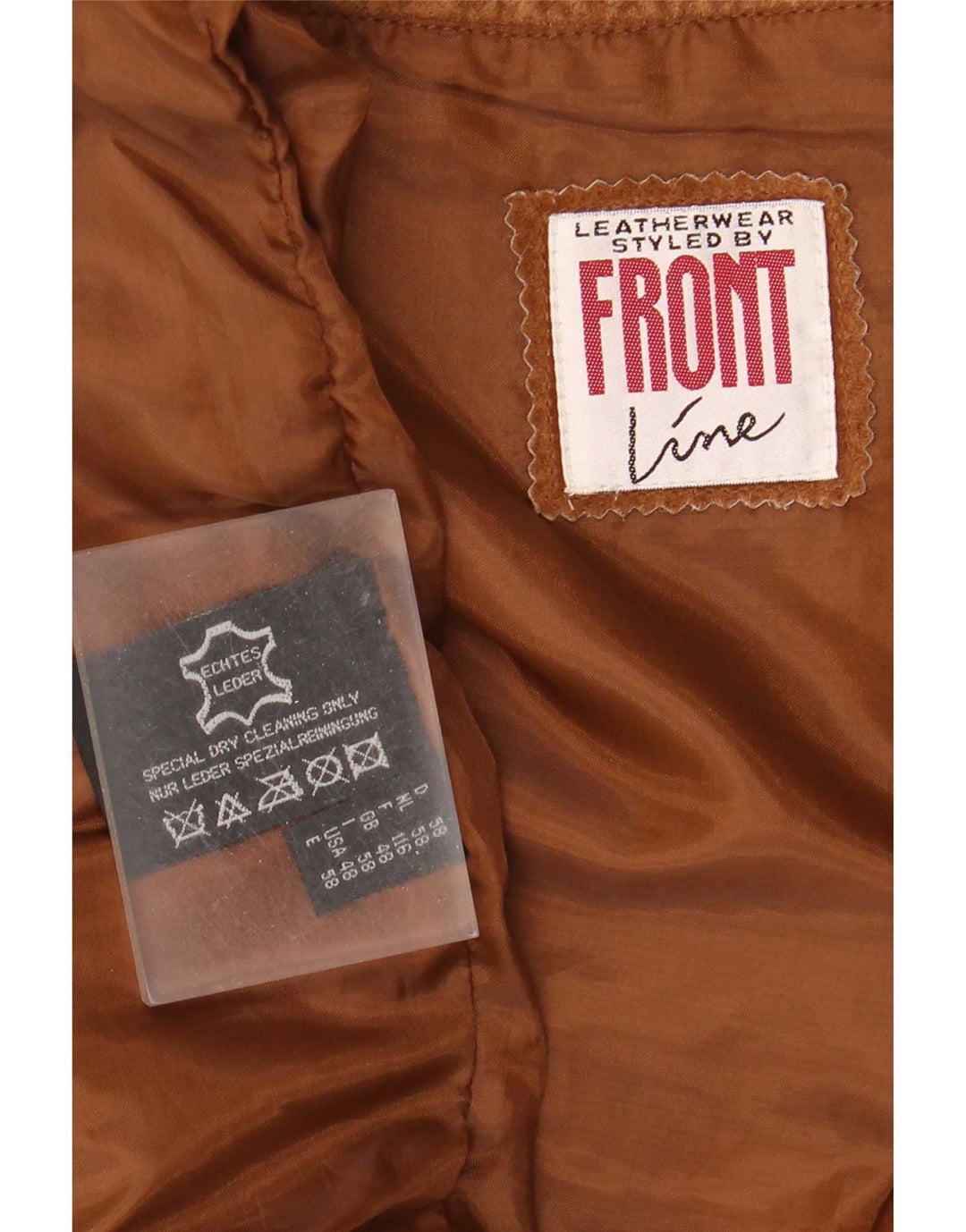 Front Line Herre ruskindsvest UK 48 2XL brunt læder