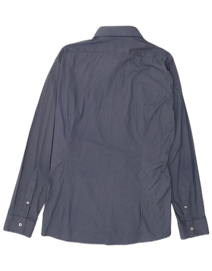 Ungaro Herreskjorte str. 17 43 XL Marineblå Geometrisk