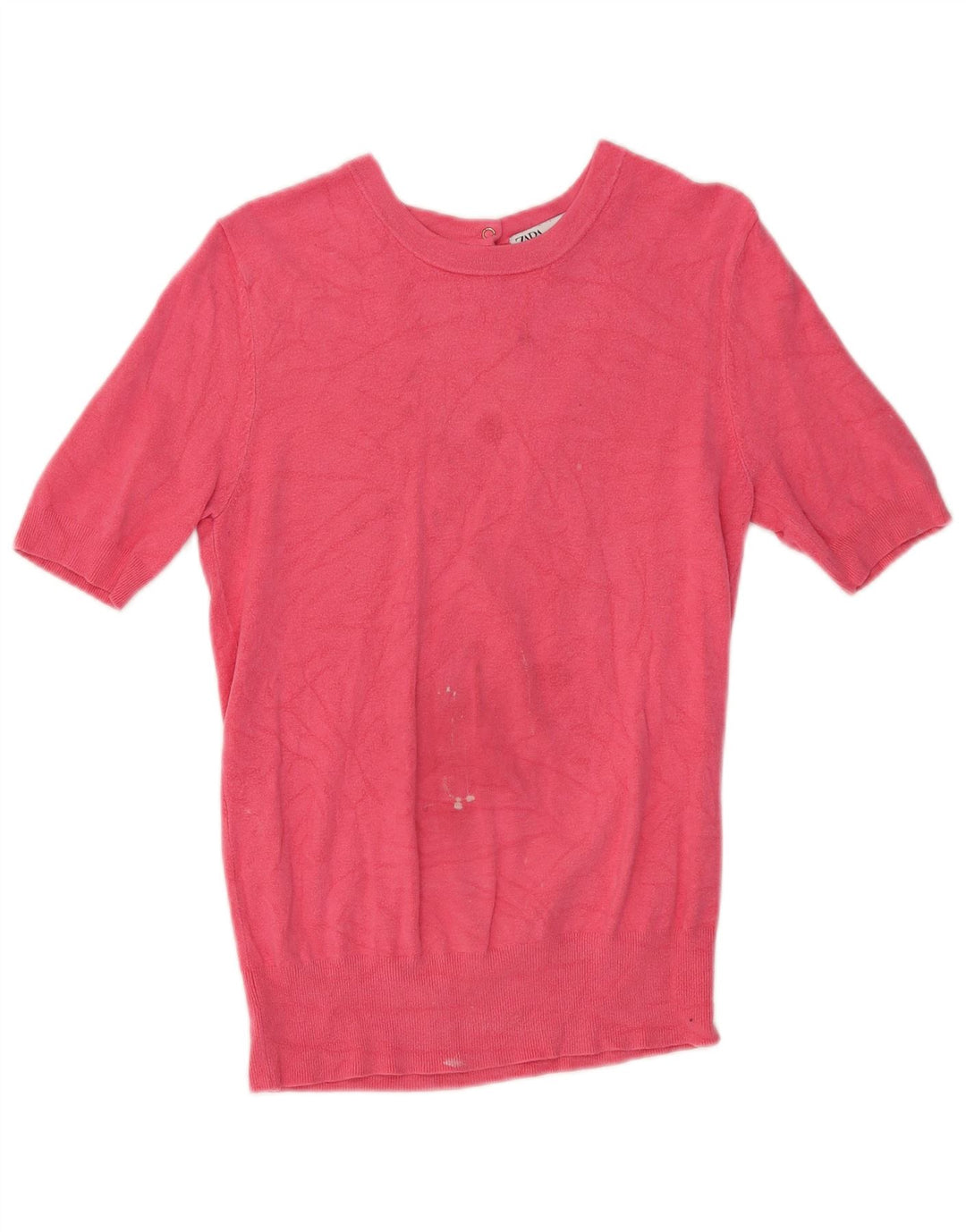 Zara Dame T-Shirt Top UK 16 Large Pink