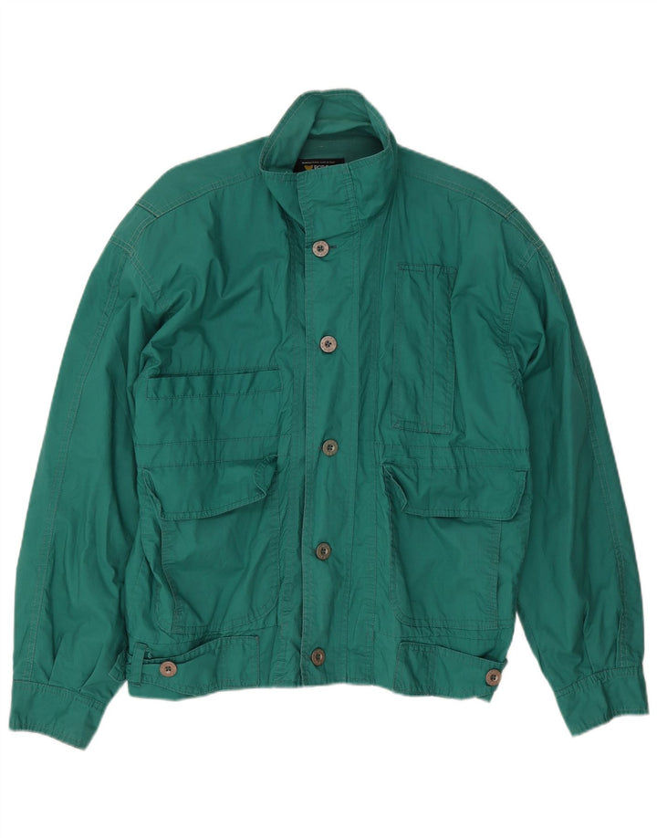 POP 84 Herre Utility Jacket UK 38 Medium Green Cotton