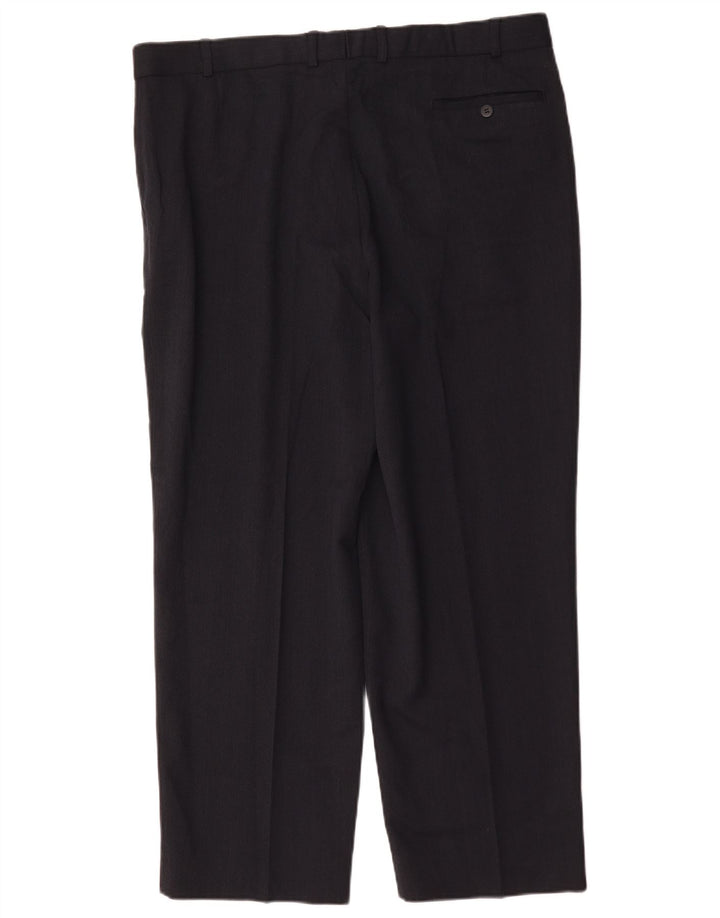 Marks & Spencer Straight Suit bukser til mænd W40 L29 Marineblå polyester