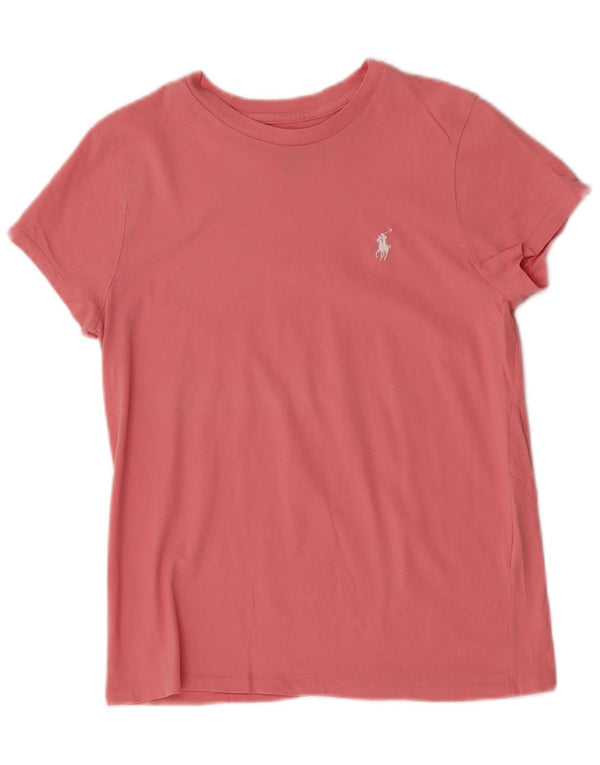 Polo Ralph Lauren Dame T-Shirt Top UK 10 Small Pink