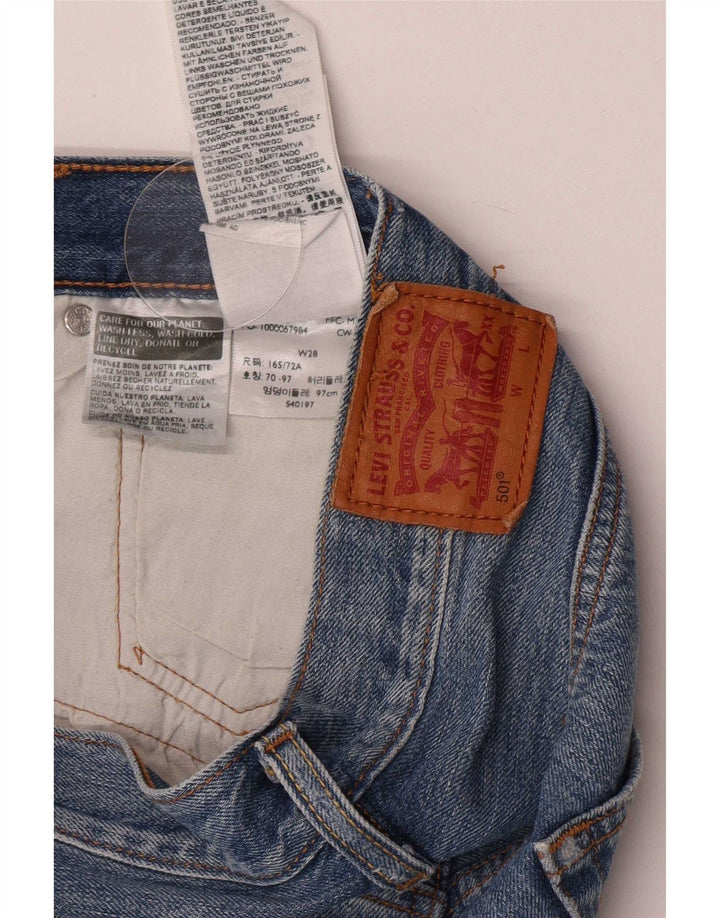 Levi's Womens 501 denimshorts W28 Medium Blue Bomuld