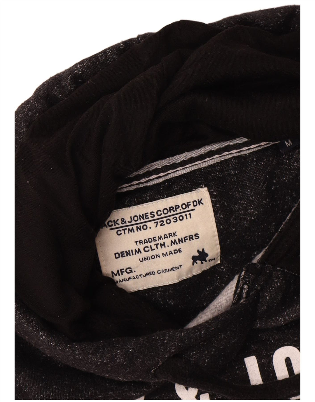 Jack & Jones Grafisk hættetrøje til mænd Medium Sort Flecked