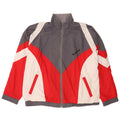 VINTAGE Mens Loose Fit Tracksuit Top Jacket Medium Grey Colourblock Cotton