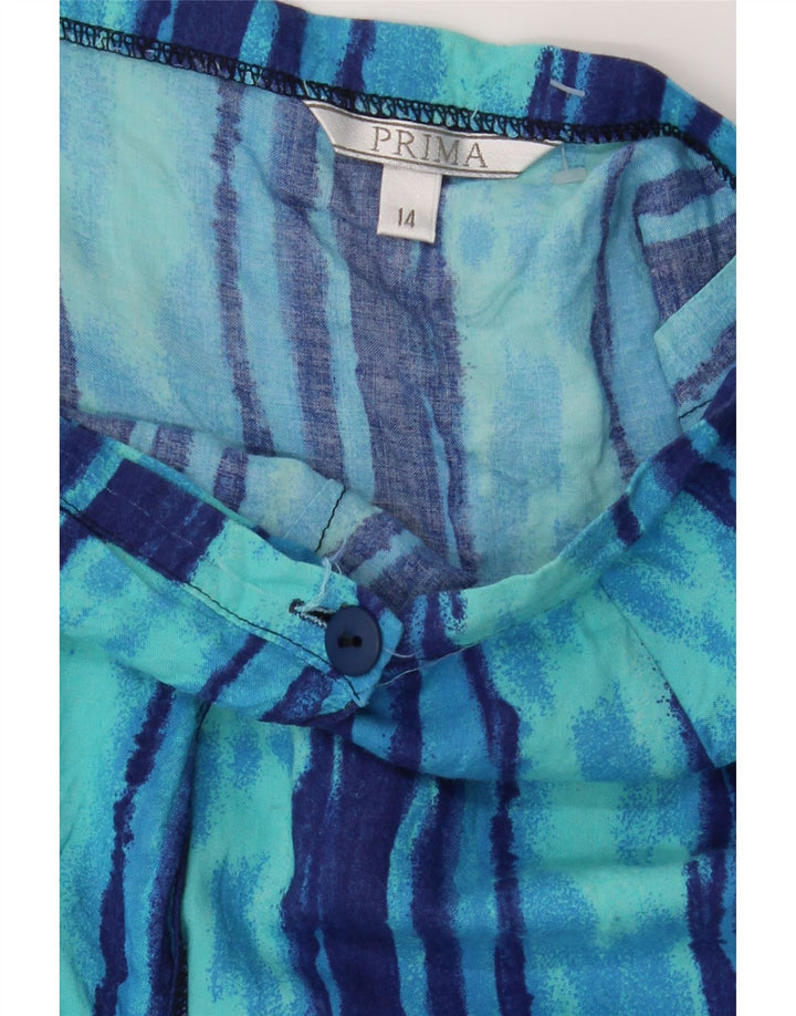 VINTAGE Womens Maxi Skirt UK 14 Medium W30  Blue Striped Vintage Vintage and Second-Hand Vintage from Messina Hembry 