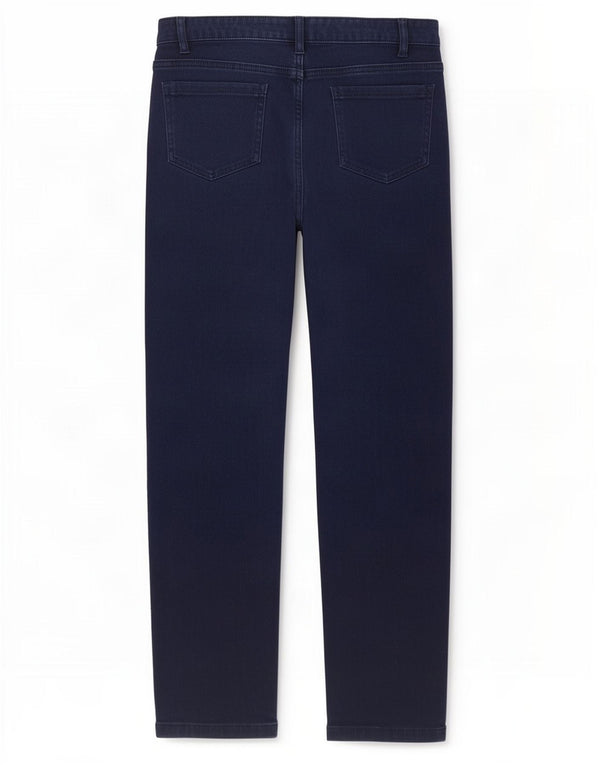Marks & Spencer Dame Straight Jeans UK 12 Medium W30 L29 Navy Blue Bomuld