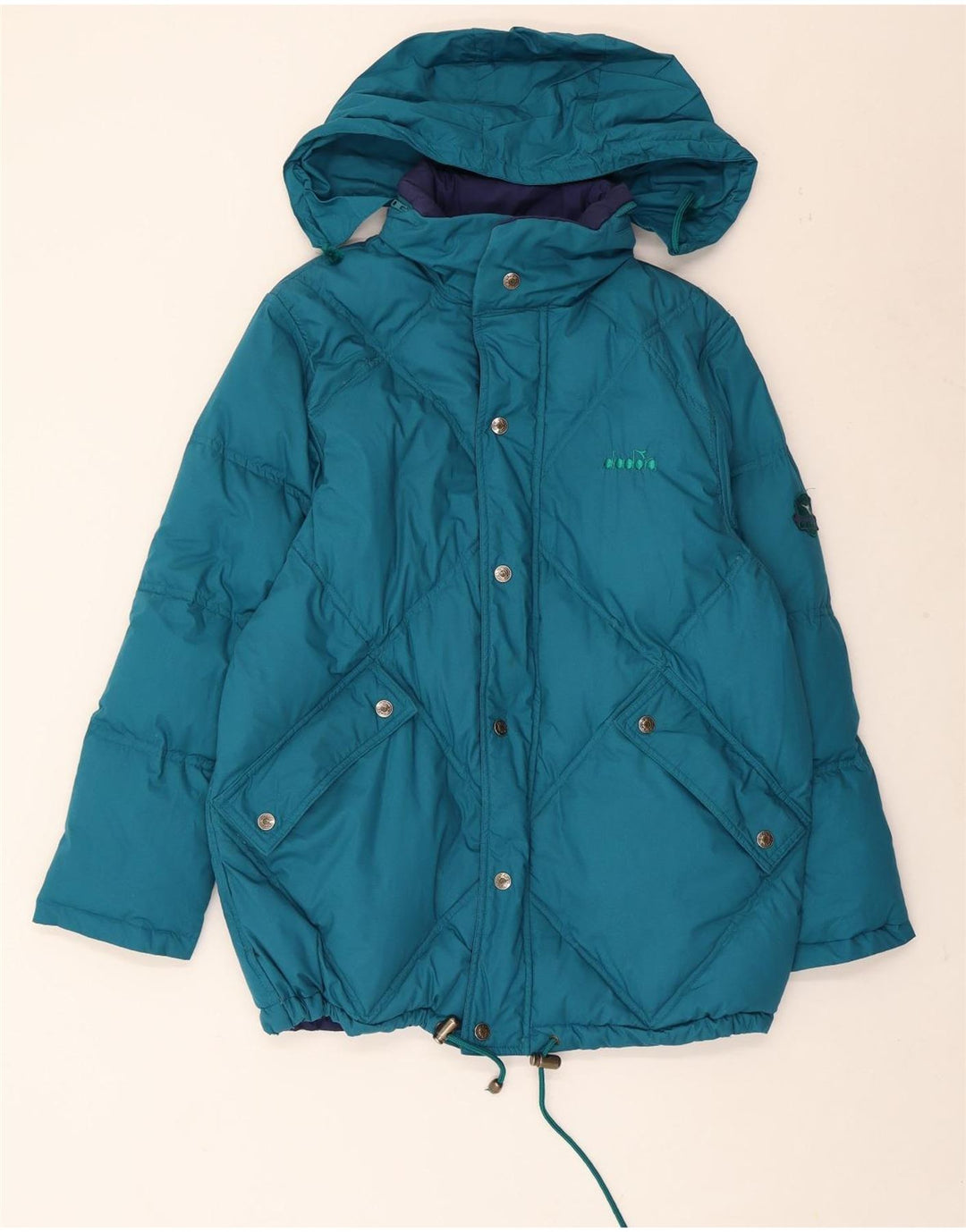 Diadora Herre vendbar polstret jakke UK 36 Lille blå polyester