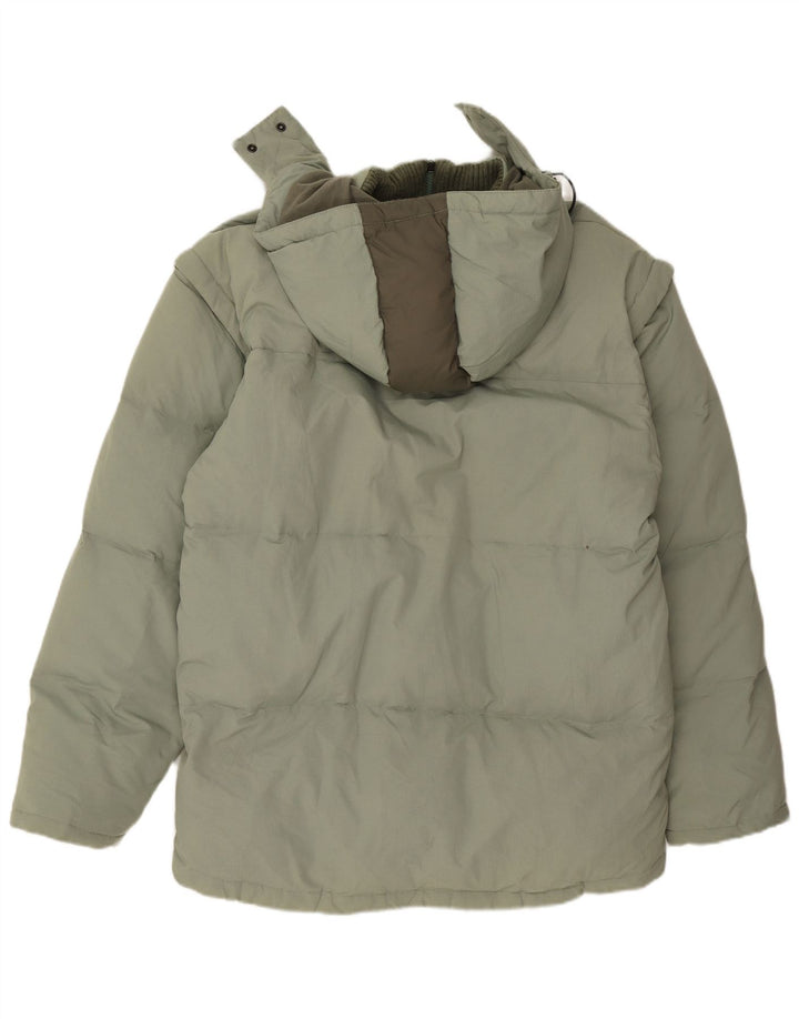 Fila Herre hættepolstret jakke UK 42 XL Grøn polyamid