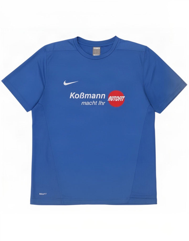 Nike grafisk T-shirt top til mænd UK 42/44 Stor blå polyester