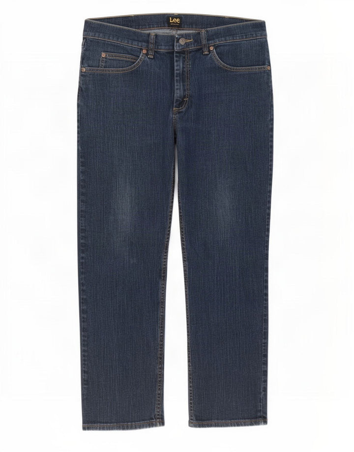 Lee Straight Jeans til mænd W36 L29 blå bomuld