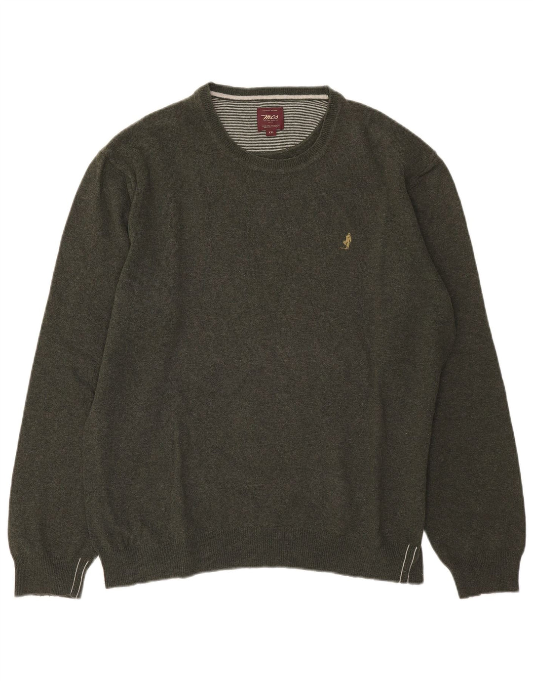 Marlboro Classics Herre Crew Neck Jumper Sweater 2XL Grøn uld