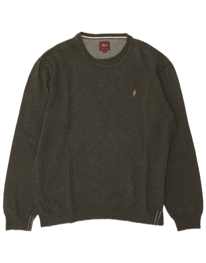 Marlboro Classics Herre Crew Neck Jumper Sweater 2XL Grøn uld
