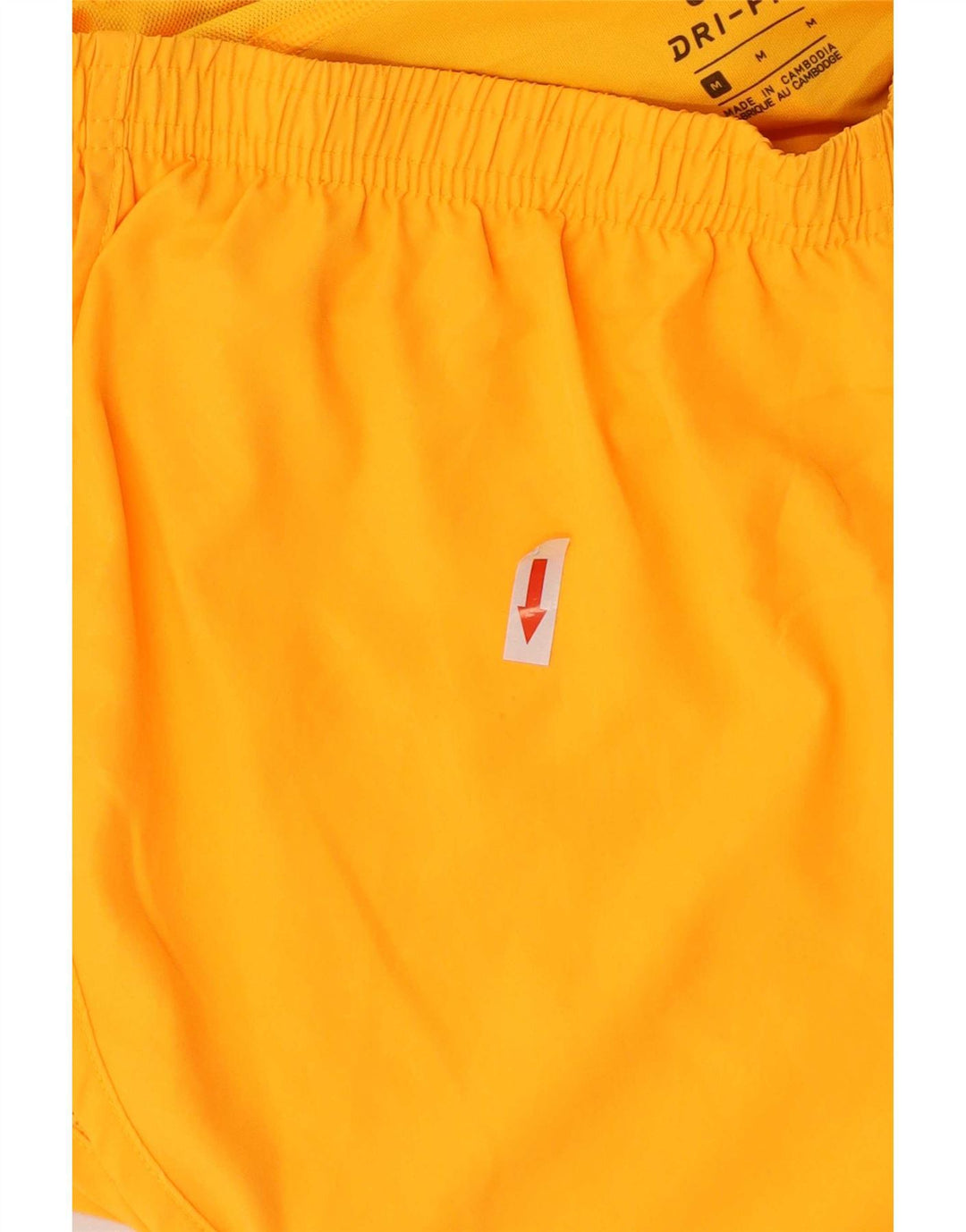 Nike Dame Dri Fit sportsshorts UK 14 Medium Orange Polyester