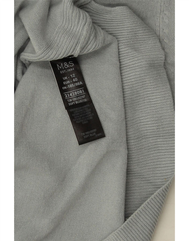 Marks & Spencer Dame sweater med rund hals DK 12 Medium Blue Acryl