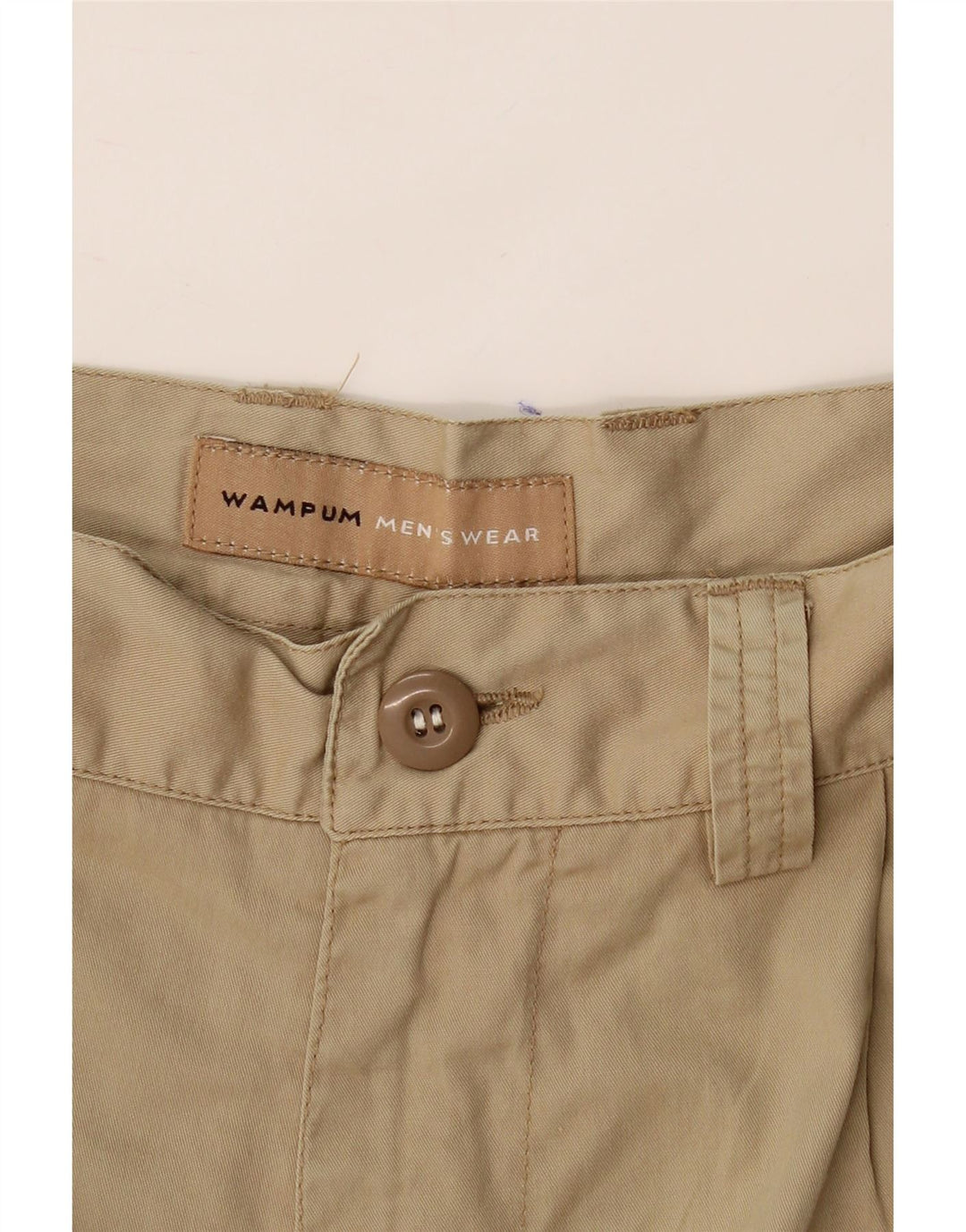 WAMPUM Mens Chino Shorts IT 49 Medium W36  Beige Cotton Vintage Wampum and Second-Hand Wampum from Messina Hembry 