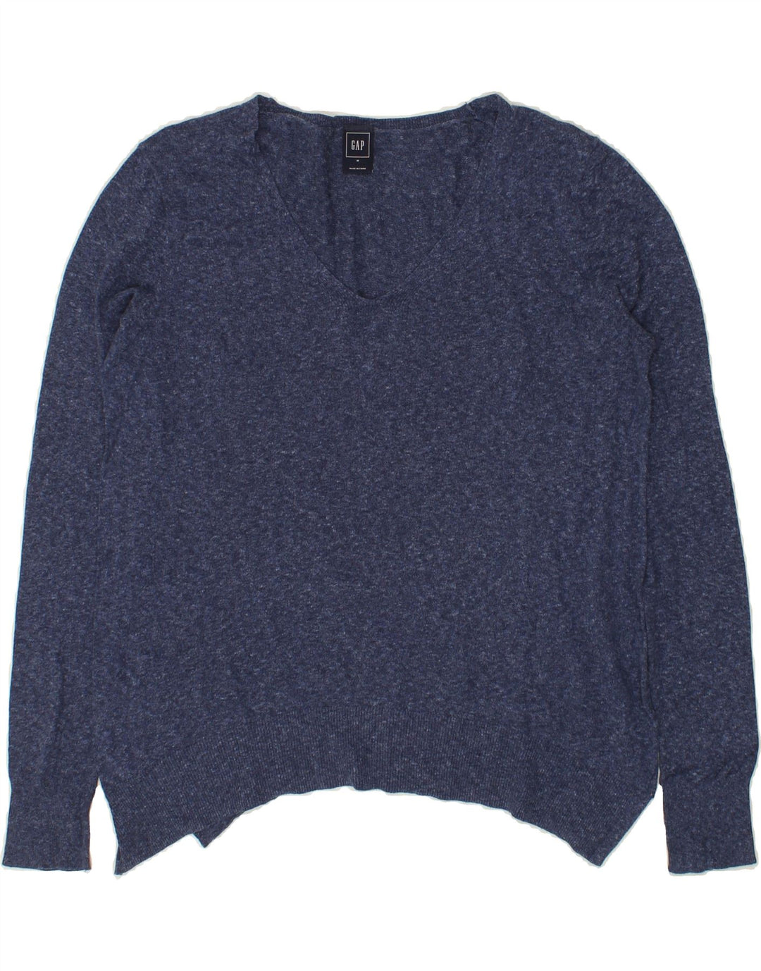 GAP Womens V-Neck Jumper Sweater UK 14 Medium Navy Blue Vintage Gap and Second-Hand Gap from Messina Hembry 
