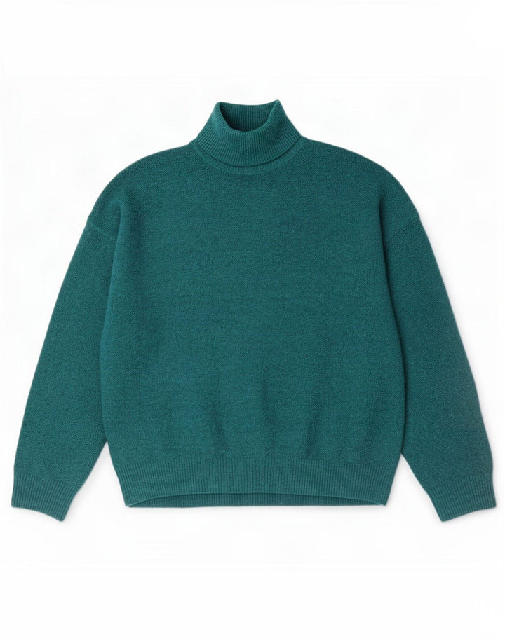 Marks & Spencer Dame Turtle Neck Jumper Sweater UK 14 Medium Green