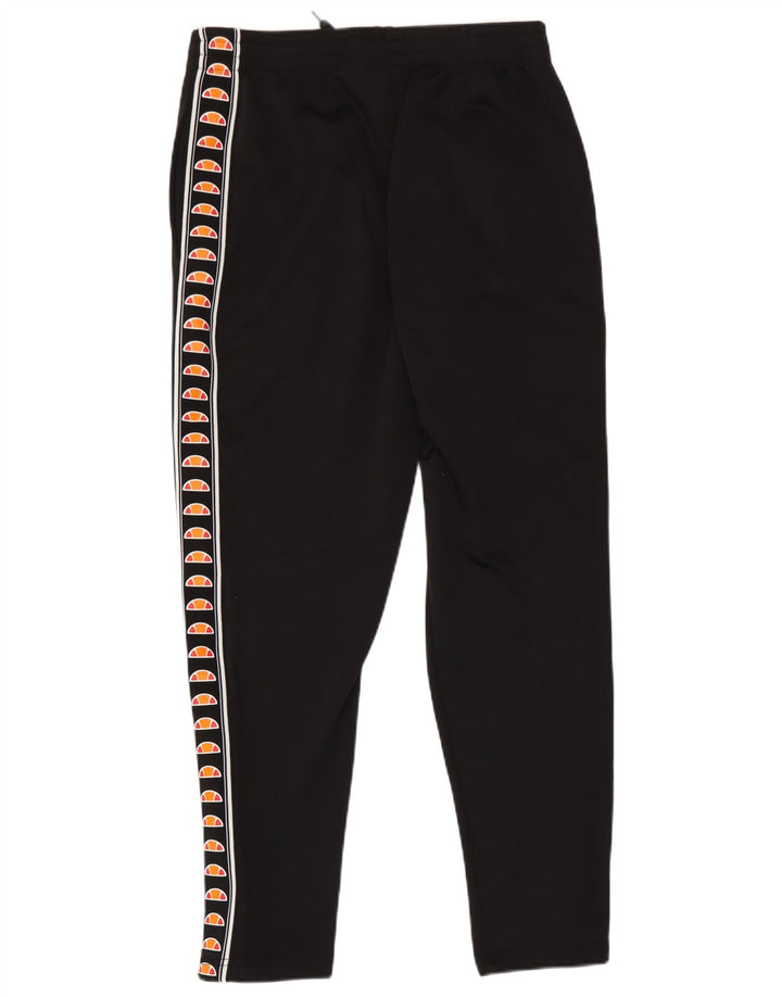 Ellesse Womens Graphic Tracksuit Trousers UK 10 Small Black Polyester