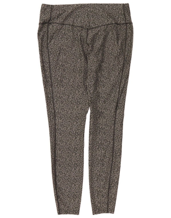 NIKE Dame Dri Fit Leggings UK 18 XL Grå Animal Print Polyester