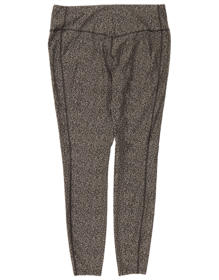 NIKE Dame Dri Fit Leggings UK 18 XL Grå Animal Print Polyester