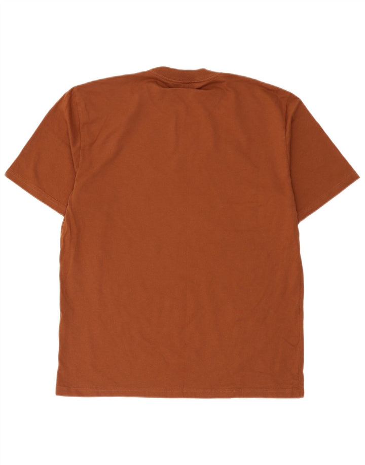 Carhartt Herre grafisk T-shirt Top Stor brun bomuld
