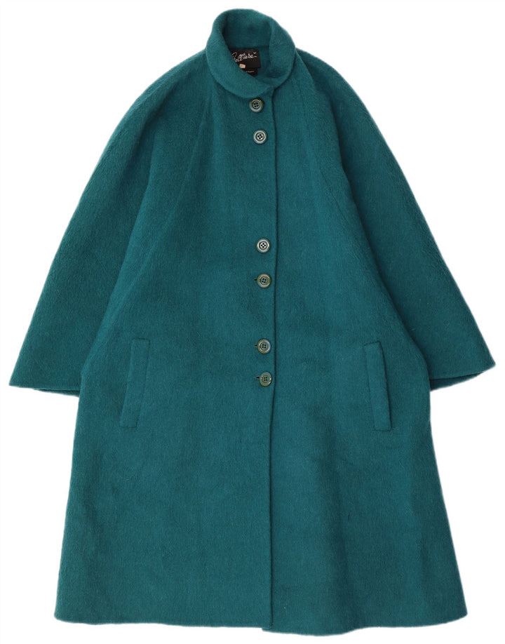 Gallara Dame Oversized Overfrakke IT 42 Medium Turkis Alpaca Uld