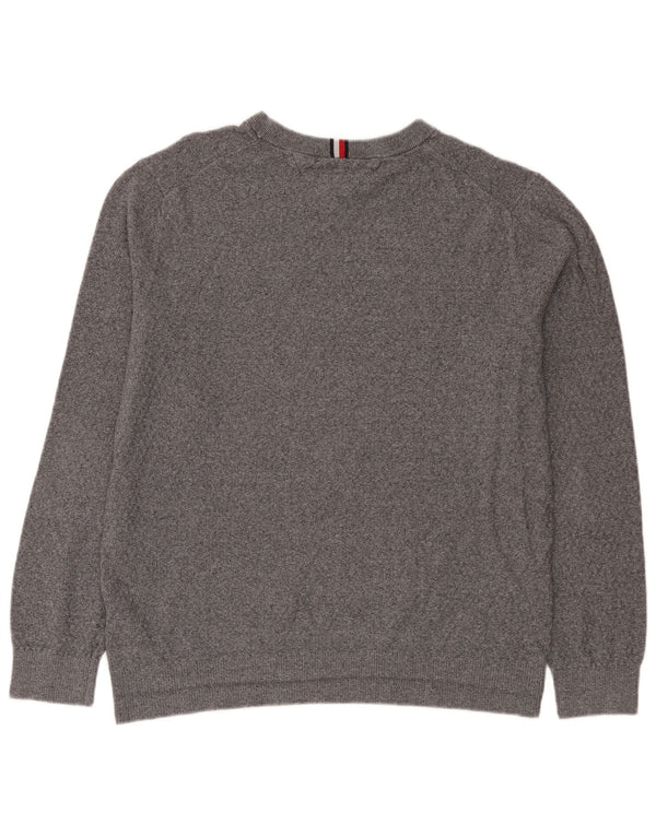 Tommy Hilfiger Herre Crew Neck Jumper Sweater 3XL Grå Bomuld
