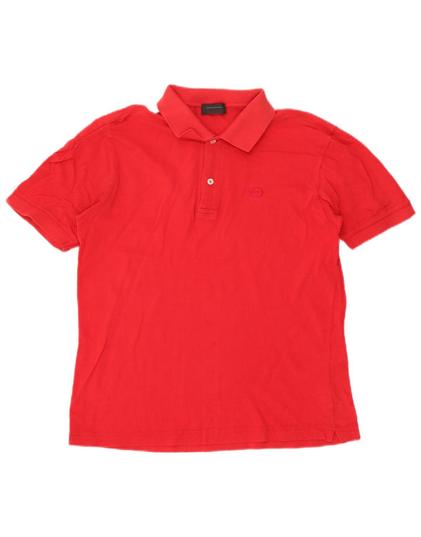 Sergio Tacchini Mens Polo Shirt Medium Red Cotton