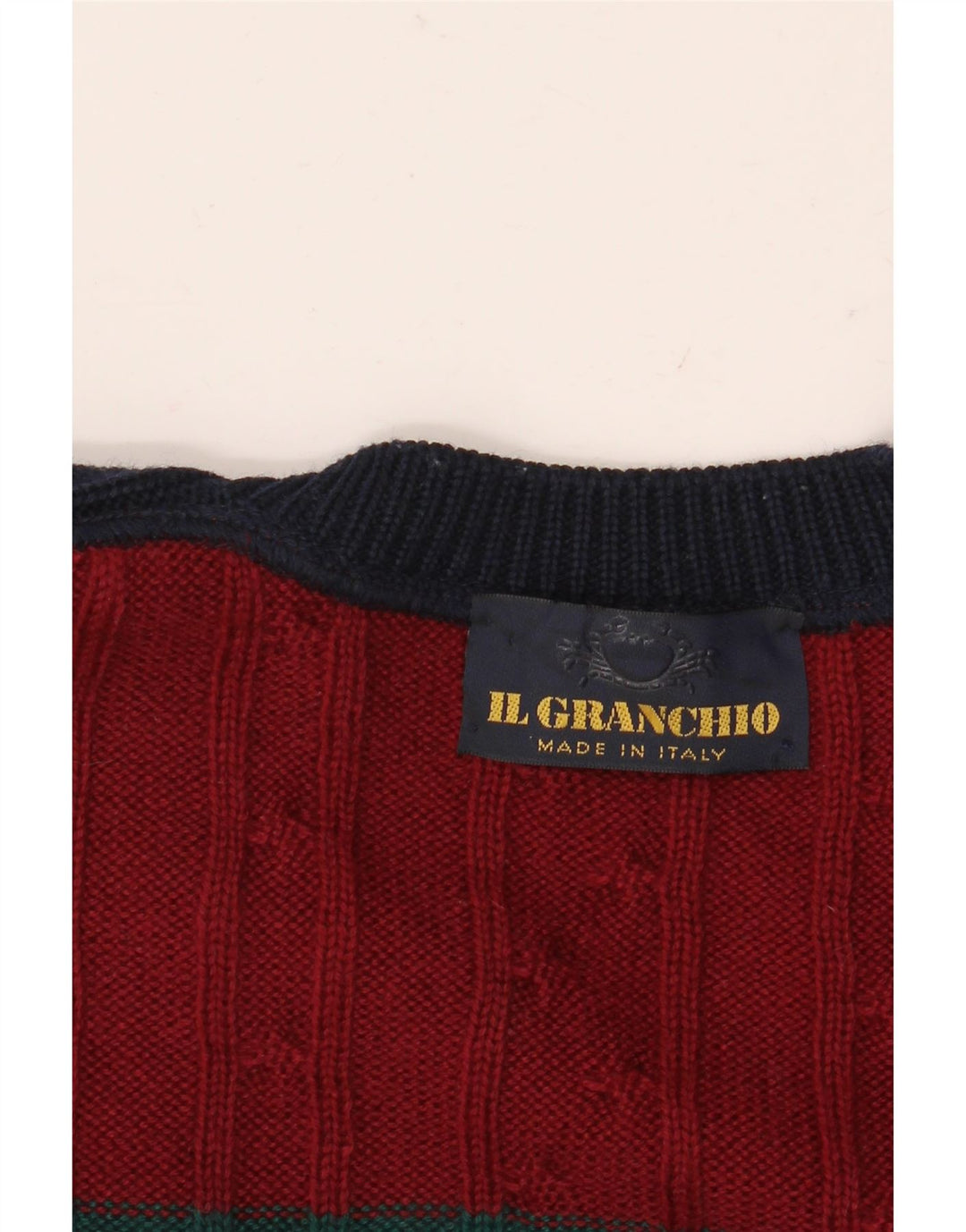 IL GRANCHIO Herre V-hals sweater XL Multifarvet Colourblock