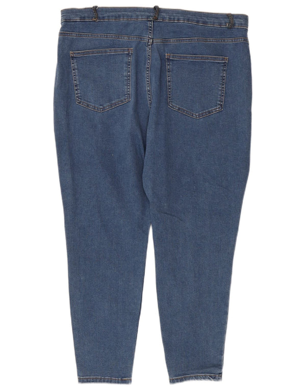 Marks & Spencer Dame Super Skinny Cropped Jeans UK 20 2XL W40 L25 Blå