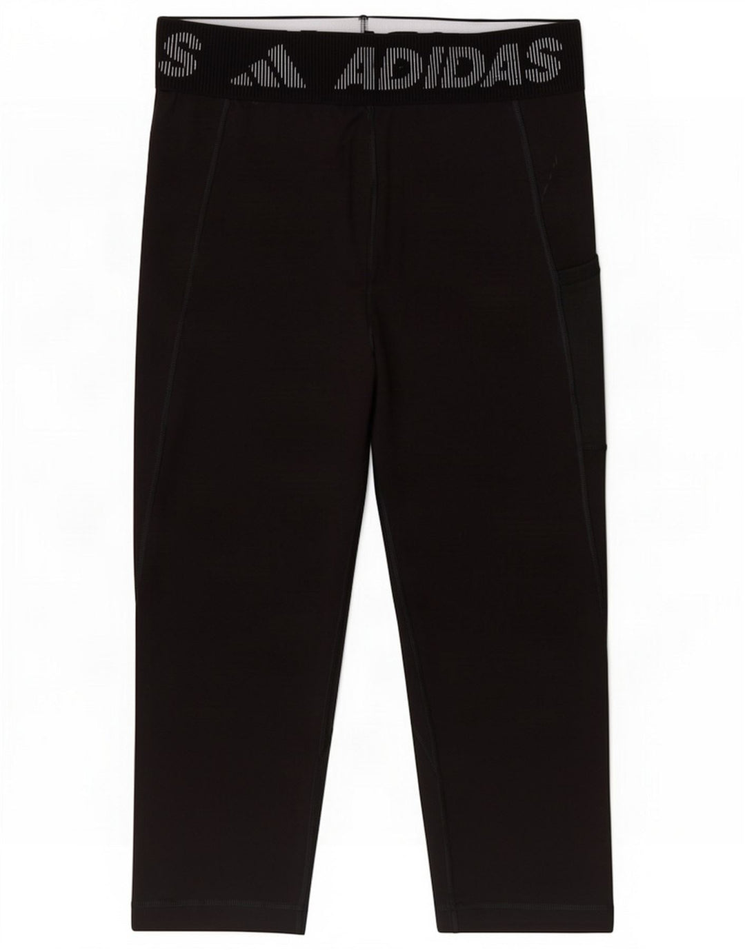 Adidas Womens Grafiske Capri Leggings UK 12/14 Medium Black Polyester