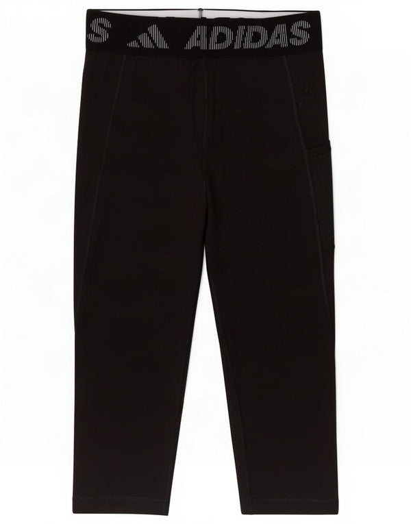 Adidas Womens Graphic Capri Leggings UK 12/14 Medium Black Polyester